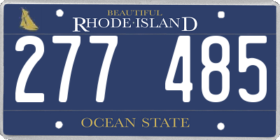 RI license plate 277485