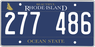 RI license plate 277486