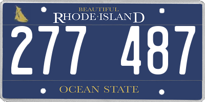 RI license plate 277487