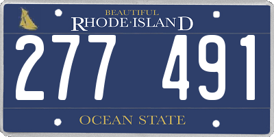 RI license plate 277491