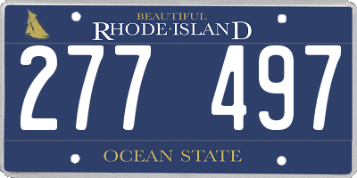 RI license plate 277497