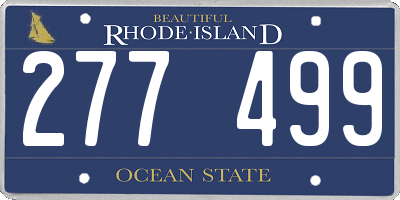 RI license plate 277499