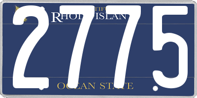 RI license plate 2775