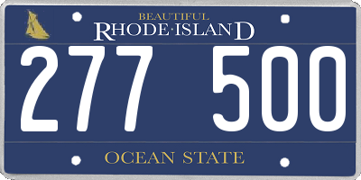 RI license plate 277500