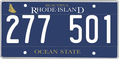 RI license plate 277501