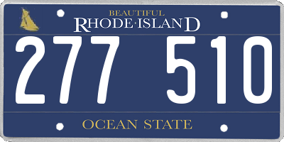 RI license plate 277510