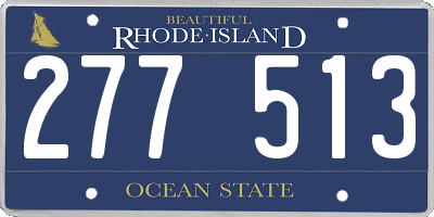RI license plate 277513