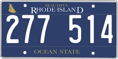 RI license plate 277514