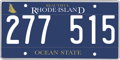 RI license plate 277515