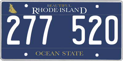 RI license plate 277520