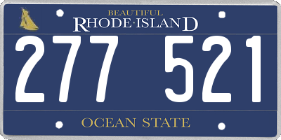 RI license plate 277521