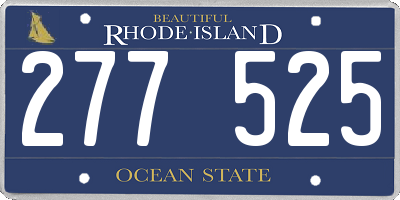RI license plate 277525