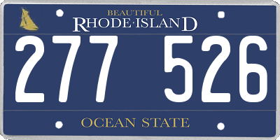 RI license plate 277526