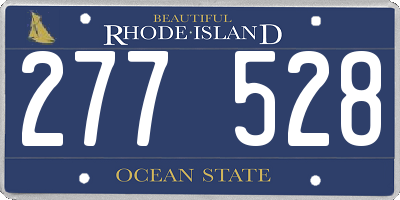 RI license plate 277528