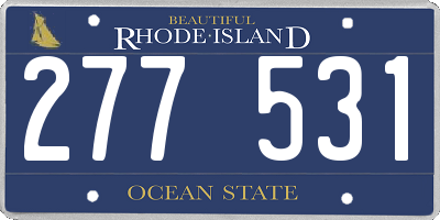 RI license plate 277531