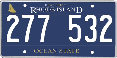 RI license plate 277532