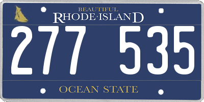 RI license plate 277535