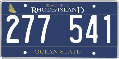 RI license plate 277541