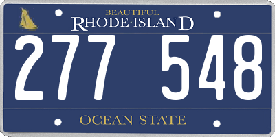 RI license plate 277548