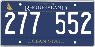 RI license plate 277552