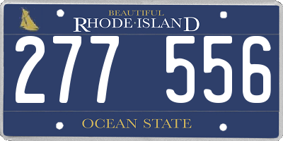 RI license plate 277556
