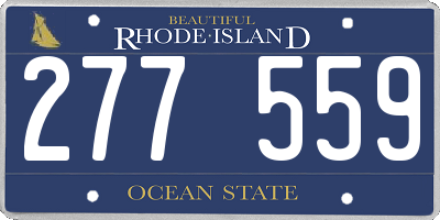RI license plate 277559