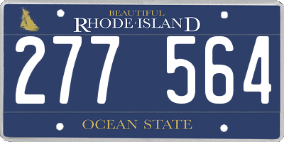 RI license plate 277564
