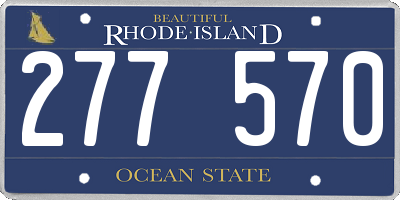 RI license plate 277570