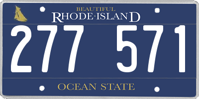 RI license plate 277571