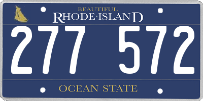 RI license plate 277572
