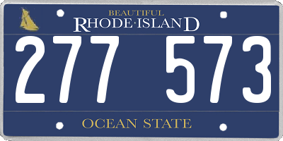 RI license plate 277573