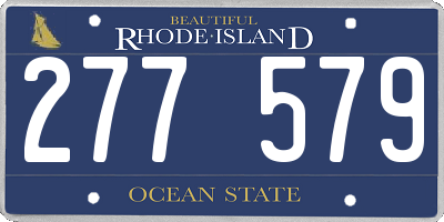 RI license plate 277579