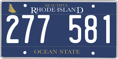 RI license plate 277581