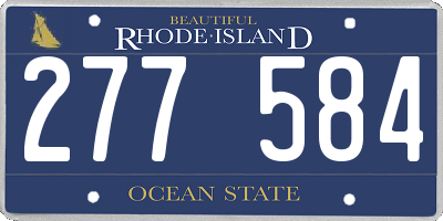 RI license plate 277584