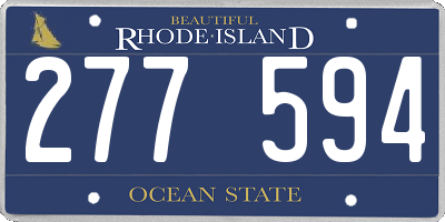 RI license plate 277594