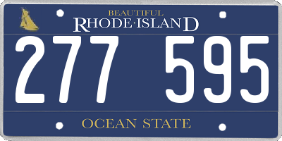 RI license plate 277595