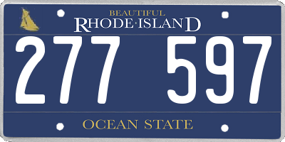 RI license plate 277597