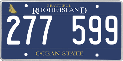 RI license plate 277599