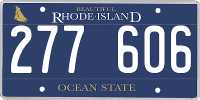 RI license plate 277606