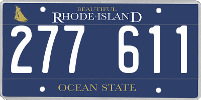 RI license plate 277611