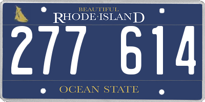 RI license plate 277614