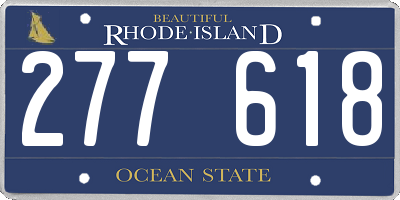 RI license plate 277618