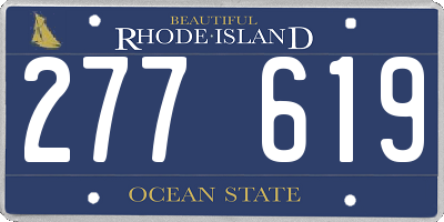 RI license plate 277619