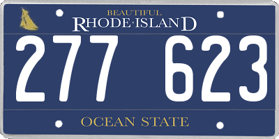 RI license plate 277623