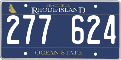 RI license plate 277624