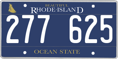 RI license plate 277625