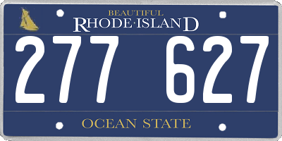 RI license plate 277627