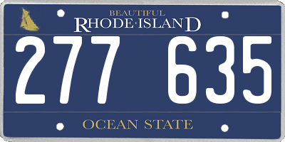 RI license plate 277635