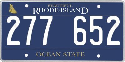 RI license plate 277652