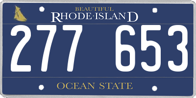RI license plate 277653